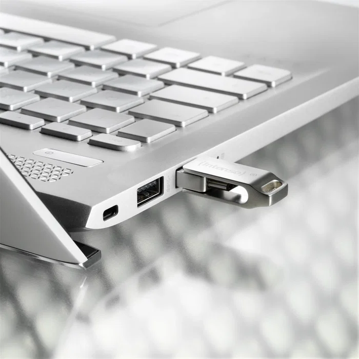 Intenso 3536480 Memoria USB 3.0 + USB Tipo C 32GB Metal Lectura 70MB/s Escritura 70MB/s