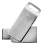 Intenso cMobile Line Pendrive USB 64GB USB 3.2 Gen 1 Tipo-A y Tipo-C, Diseño Giratorio, Metal, Color Plata