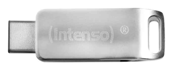 Intenso cMobile Line Pendrive USB 64GB USB 3.2 Gen 1 Tipo-A y Tipo-C, Diseño Giratorio, Metal, Color Plata