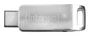 Intenso cMobile Line Pendrive USB 64GB USB 3.2 Gen 1 Tipo-A y Tipo-C, Diseño Giratorio, Metal, Color Plata