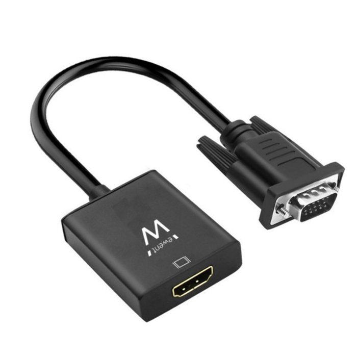 Ewent EW9866 Adaptador VGA a HDMI con Audio Negro Ewent EW9866 Adaptador VGA a HDMI con Audio Negro