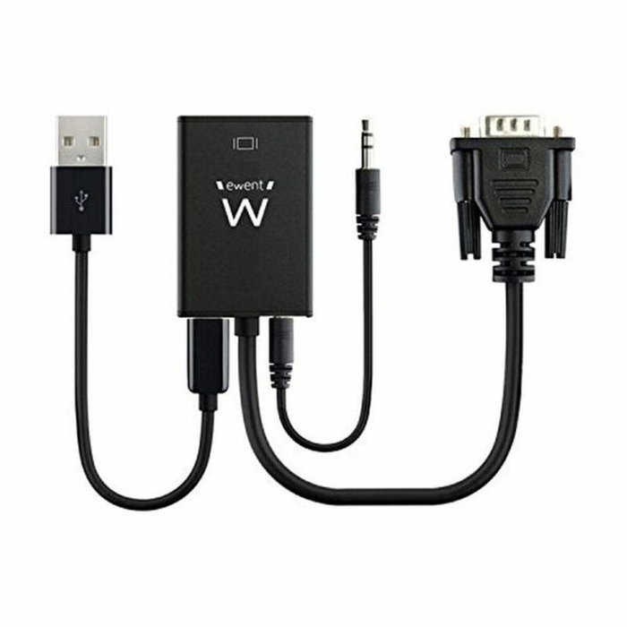 Ewent EW9866 Adaptador VGA a HDMI con Audio Negro Ewent EW9866 Adaptador VGA a HDMI con Audio Negro