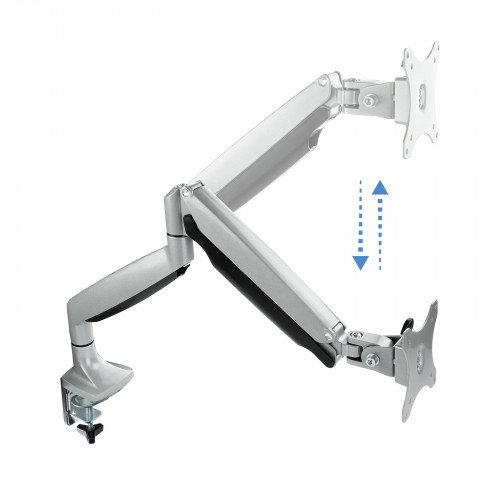 Tooq DB3032TNR-S Soporte de Monitor de 13 a 32 Pulgadas con Pistón de Gas, Plata