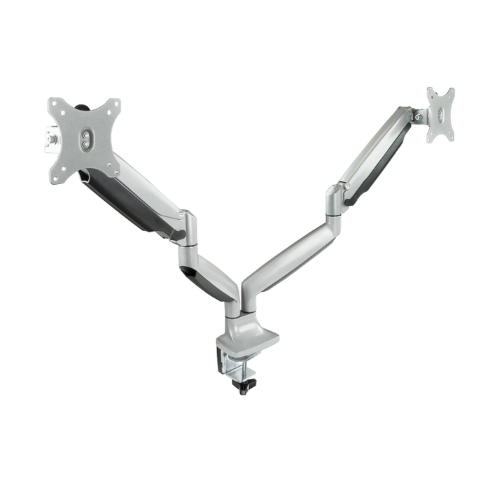 Tooq Soporte de Mesa para 2 Monitores 13''-32'' Plata con Pistón de Gas