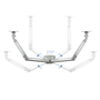 Tooq Soporte de Mesa para 2 Monitores 13''-32'' Plata con Pistón de Gas