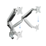 Tooq Soporte de Mesa para 2 Monitores 13''-32'' Plata con Pistón de Gas