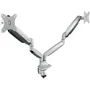 TooQ DB3132TNR-S Soporte de Mesa para 2 Monitores Giratorio Inclinable Pistón Gas Regulable hasta 9kg Pantallas 13-32" VESA 75x75/100x100