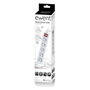 Ewent Regleta EW3955 de 5 Tomas con Interruptor, Blanco, 1,5 m