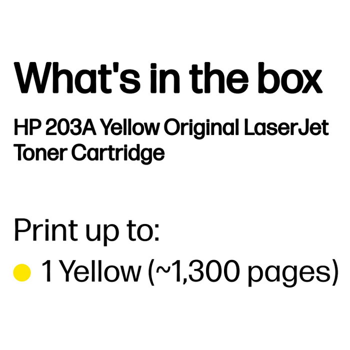 HP Cartucho de tóner Original 203A Amarillo (CF542A) HP Cartucho de tóner Original 203A Amarillo (CF542A)