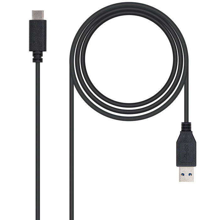 NANO CABLE Cable USB 3.1 Gen 2 USB-C a USB-A 1m Negro NANO CABLE Cable USB 3.1 Gen 2 USB-C a USB-A 1m Negro