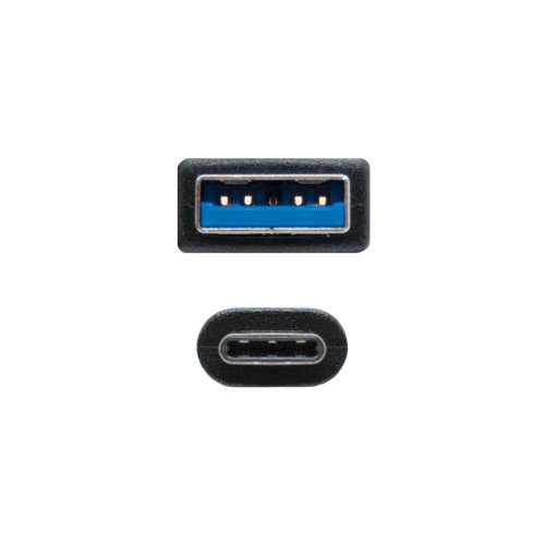 NANO CABLE Cable USB 3.1 Gen 2 USB-C a USB-A 1m Negro NANO CABLE Cable USB 3.1 Gen 2 USB-C a USB-A 1m Negro