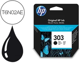 Hp Cartucho Tinta 303 Negro Original para Envy Photo 6230 / 7130 / 7830 (200 Páginas)
