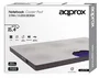 Approx appNBC05W Soporte Refrigerante para Portátil hasta 15.4" con 2 Ventiladores, 3 LEDs, 2 Puertos USB, Funcionamiento Silencioso, Color Blanco y Gris