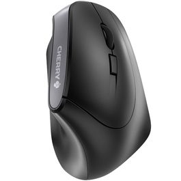 Cherry MW 4500 Ratón Inalámbrico Ergonómico para Oficina y Casa, 1200 DPI, 6 Botones, Nano Receptor, Negro