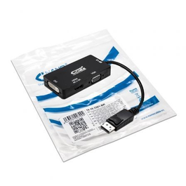 Nano Cable 10.16.3301-BK Conversor Displayport Macho a VGA Hembra, DVI Hembra, HDMI Hembra, 15cm, Negro
