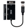 Nanocable Conversor Displayport a VGA/DVI/HDMI 3 en 1, 4K, Negro