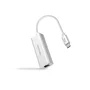 Nanocable 10.03.0402 Adaptador USB-C a Ethernet Gigabit RJ45, 10/100/1000 Mbps, Chipset RTL8153, Plug & Play para Windows, Mac, Linux, Cable de 15 cm en Aluminio Plata