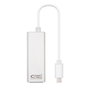 Nanocable Conversor USB-C a Ethernet Gigabit 10/100/1000 Mbps Plata 15cm