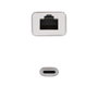 Nanocable Conversor USB-C a Ethernet Gigabit 10/100/1000 Mbps Plata 15cm