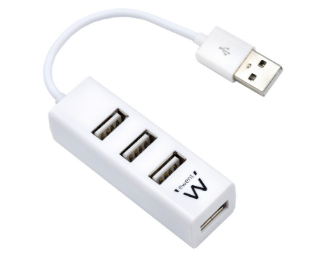 EWENT Mini-Hub EW1122 de 4 Puertos USB 2.0 Blanco EWENT Mini-Hub EW1122 de 4 Puertos USB 2.0 Blanco