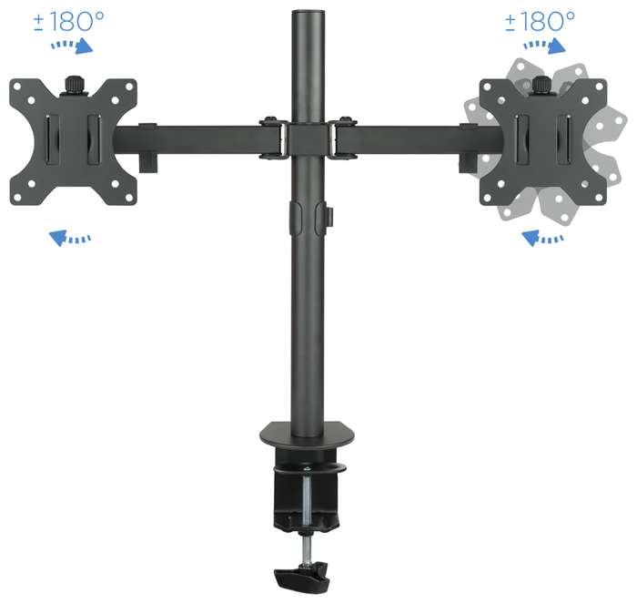 Tooq Soporte de Mesa para 2 Pantallas 13-32 pulgadas DB1232TN-B Negro