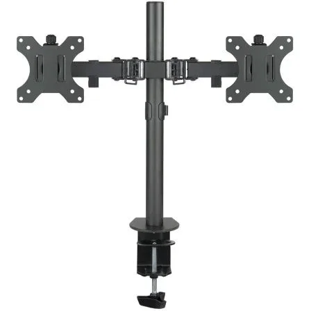 Tooq Soporte de Mesa para 2 Monitores DB1232TN-B, Giratorio, Inclinable, VESA 75x75/100x100, hasta 8kg por Brazo