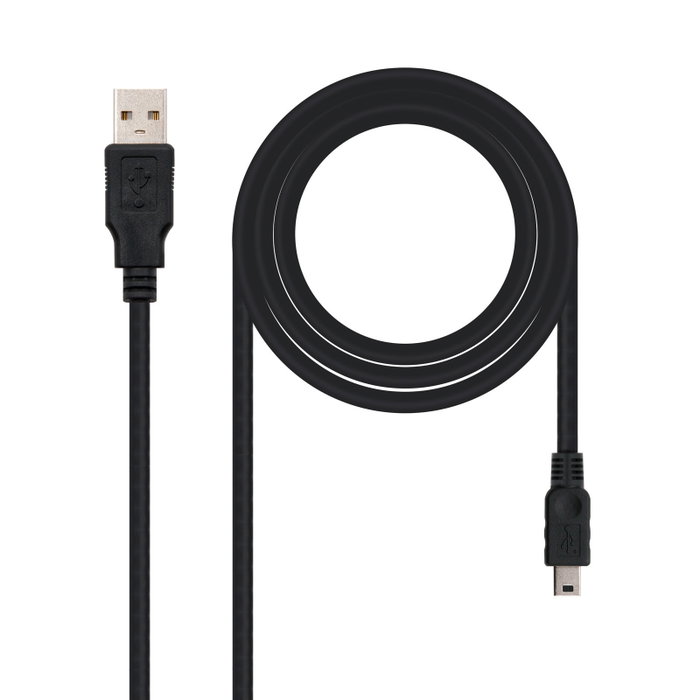 NANO CABLE Cable USB 2.0 Tipo A a Mini USB B, 1.8m, Negro NANO CABLE Cable USB 2.0 Tipo A a Mini USB B, 1.8m, Negro