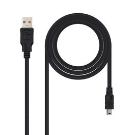 Nanocable 10.01.0402 Cable Usb 2.0 A Mini Usb B Macho/Macho 1.8 M Negro