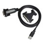 NANO CABLE Conversor USB a Serie RS232 DB9/M DB25/M 1,8m Negro