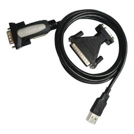 Nanocable Conversor USB A a RS232 DB9/DB25, 1,8 m, Negro