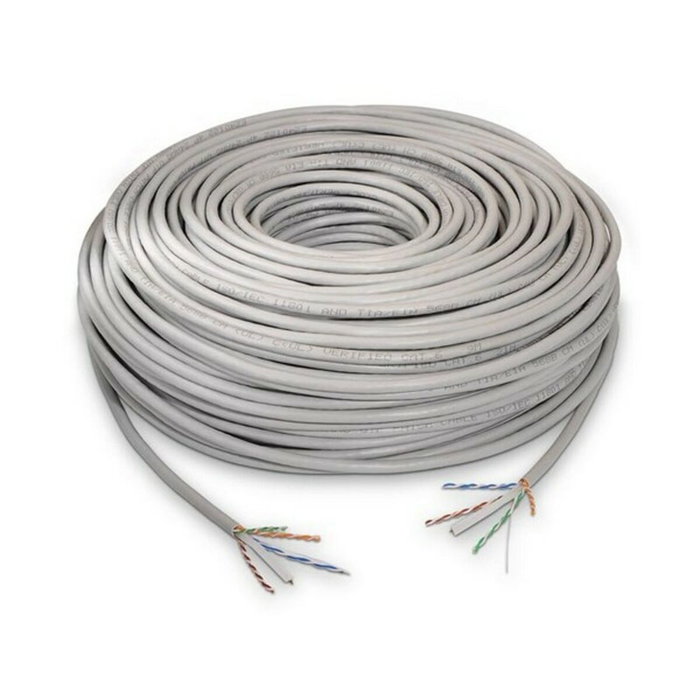 Nanocable Bobina de Cable de Red CAT.6 UTP AWG24 Rígido, 100m, Gris
