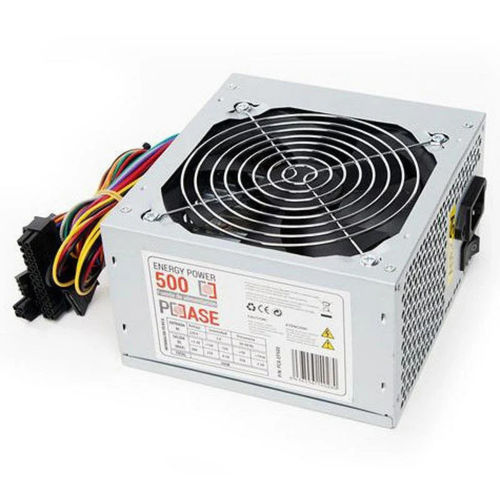 COOLBOX Fuente Alimentación 500W EP-500 ATX 12cm Negro Plata PC-CASE COOLBOX Fuente Alimentación 500W EP-500 ATX 12cm Negro Plata PC-CASE