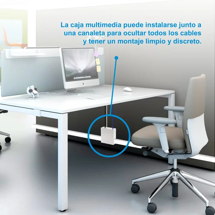 Nanocable Caja de conexiones multimedia de pared 10.35.0003 Blanco