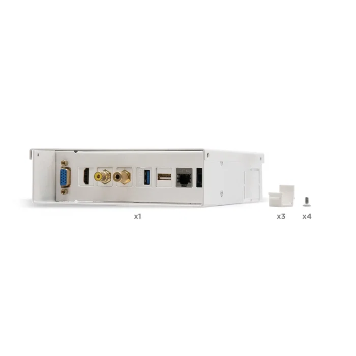 Nanocable Caja de conexiones multimedia de pared 10.35.0003 Blanco