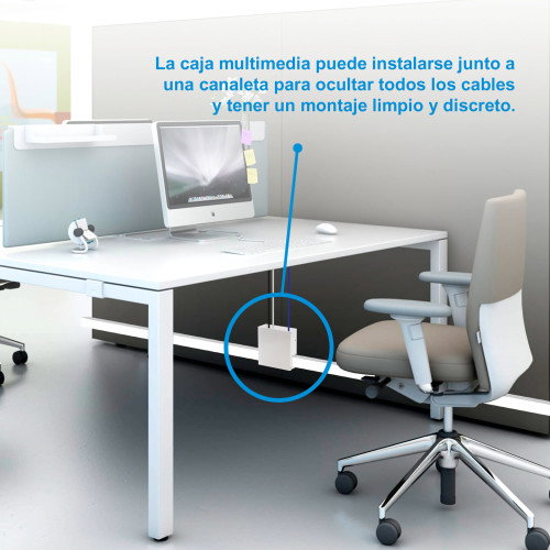 Nanocable 10.35.0003 Caja de Conexiones Multimedia de Pared VGA, HDMI, Jack 3.5, RCA, 2xUSB, 2xRJ45, Blanco Nanocable 10.35.0003 Caja de Conexiones Multimedia de Pared VGA, HDMI, Jack 3.5, RCA, 2xUSB, 2xRJ45, Blanco