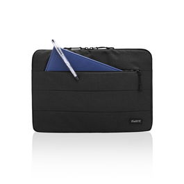 Ewent EW2521 Maletín Sleeve para Portátil de 14.1 Pulgadas, Negro, Funda Protectora Ligera con Compartimento para Tableta y Accesorios