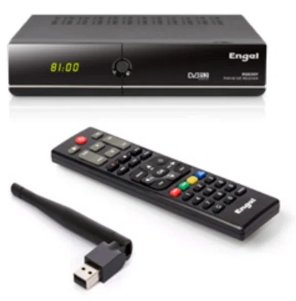 Engel RS8100Y - Receptor Satelite HD DVB-S2 Full HD, IPTV, PVR, USB 2.0, Wifi, LAN, Timeshift, EPG 7 Dias, HDMI, Lector Tarjetas CONAX, Negro