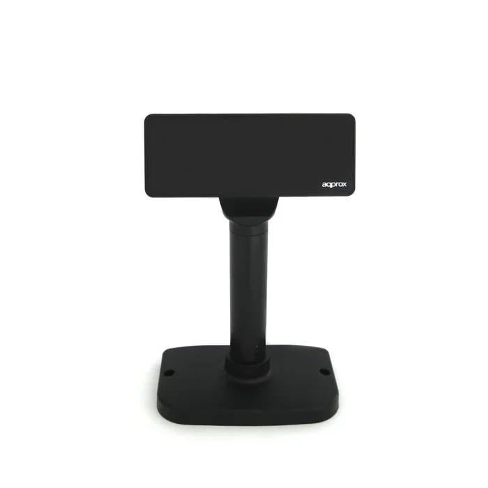 Approx APPVFD01 Visor de Cliente para TPV/Punto de Venta Alfanumérico Fluorescente de 2 Líneas y 20 Caracteres, Conexión USB 2.0, Color Negro