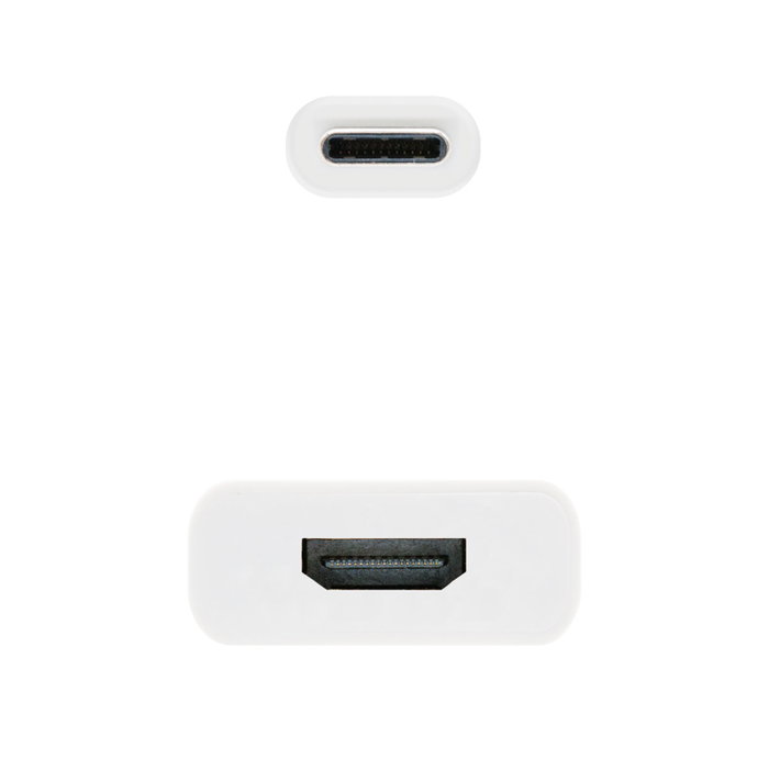 Nanocable Conversor USB-C a HDMI 4K, 15 cm, Blanco Nanocable Conversor USB-C a HDMI 4K, 15 cm, Blanco