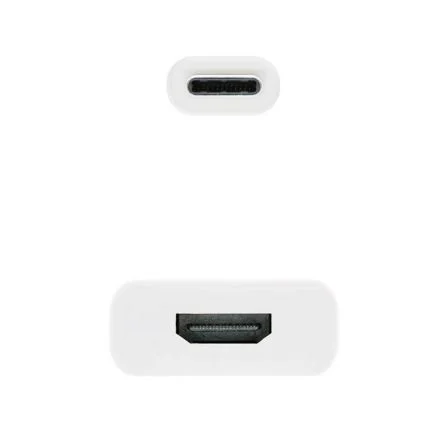 Nano Cable 10.16.4102 Conversor USB Tipo-C Macho a HDMI Hembra 4K 15cm Blanco