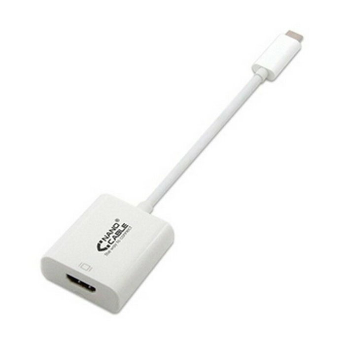 Nanocable Conversor USB-C a HDMI 4K, 15 cm, Blanco Nanocable Conversor USB-C a HDMI 4K, 15 cm, Blanco