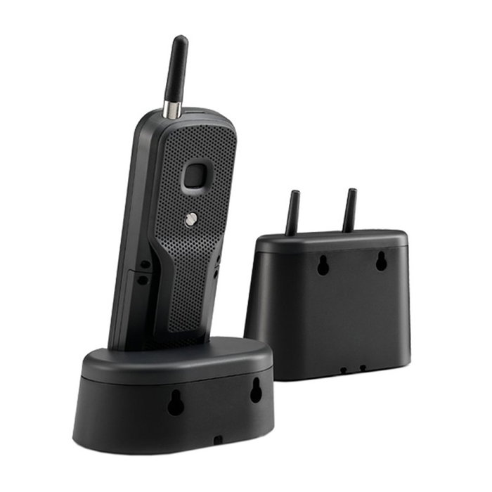 Motorola O201 Teléfono Fijo Inalámbrico DECT Negro, Largo Alcance 1000m Exterior, Resistente al Agua IP67, con Contestador, Modelo E52000X60T1GEF03