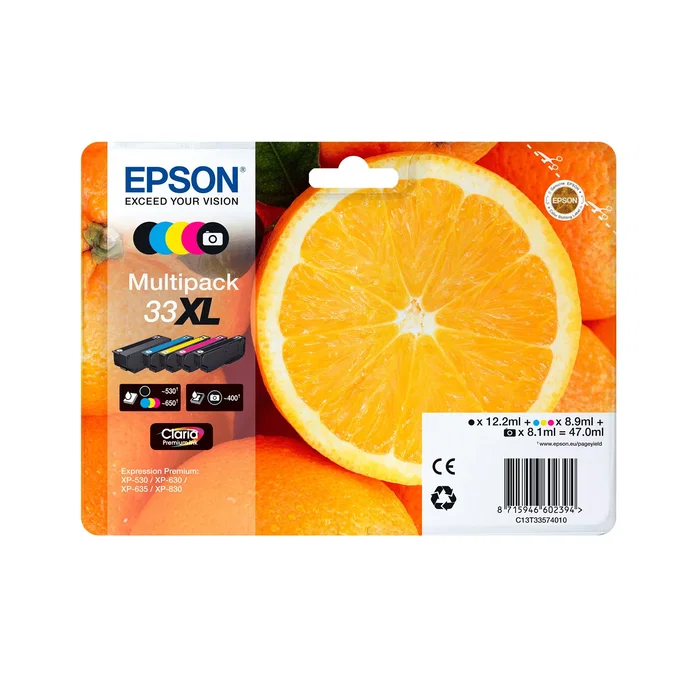 Epson Cartucho Magenta Claria Premium 33 T33434012