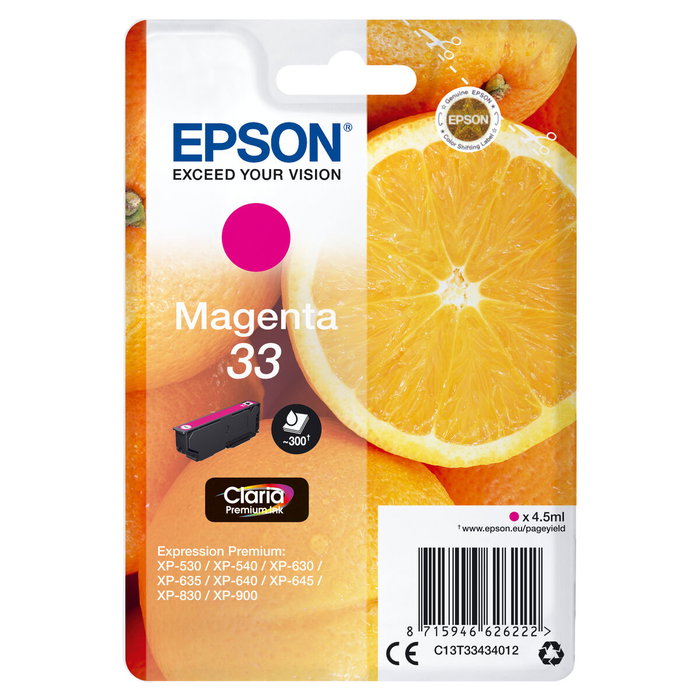 Epson Cartucho Magenta Claria Premium 33 C13T33434012