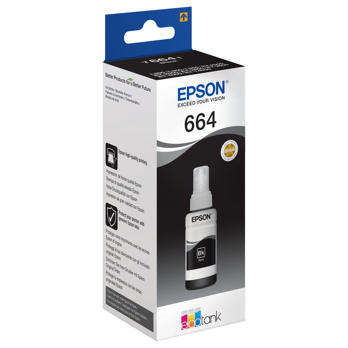 Epson Botella de Tinta 664 Negro 70ml Epson Botella de Tinta 664 Negro 70ml