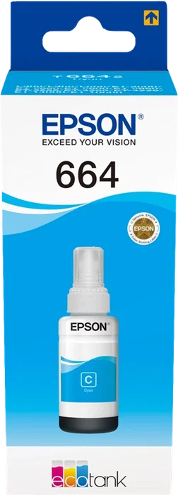 Epson T6642 Botella de Tinta Cian 70 ml para EcoTank Epson T6642 Botella de Tinta Cian 70 ml para EcoTank