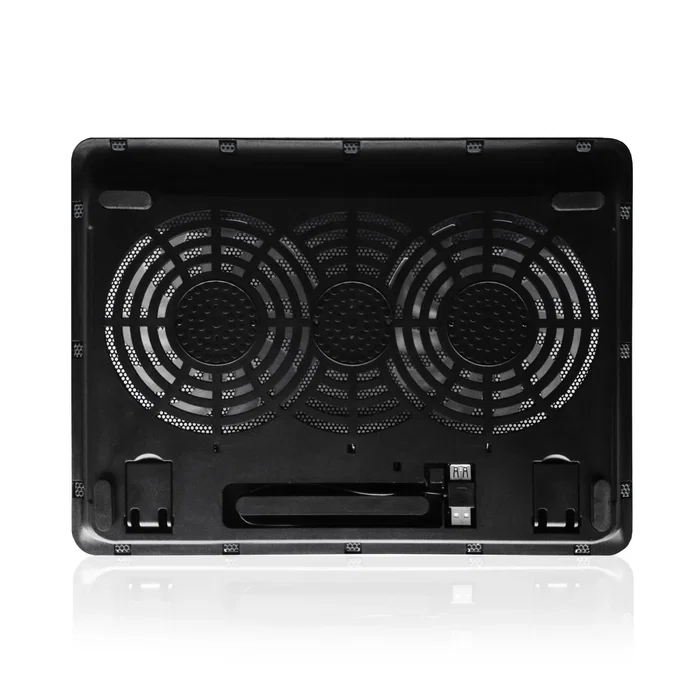 Ewent EW1256 Base de Refrigeración para Portátil hasta 17" - Pad de Enfriamiento con 2 Ventiladores 1000 RPM, 23 dB, Alimentación USB, Color Negro