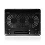 Ewent EW1256 Base de Refrigeración para Portátil hasta 17" - Pad de Enfriamiento con 2 Ventiladores 1000 RPM, 23 dB, Alimentación USB, Color Negro