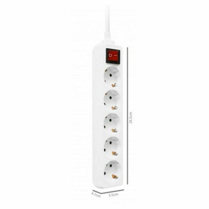 Ewent Regleta EW3916 de 5 tomas Schuko 16A Blanco