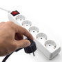Ewent Regleta EW3916 de 5 tomas Schuko 16A Blanco